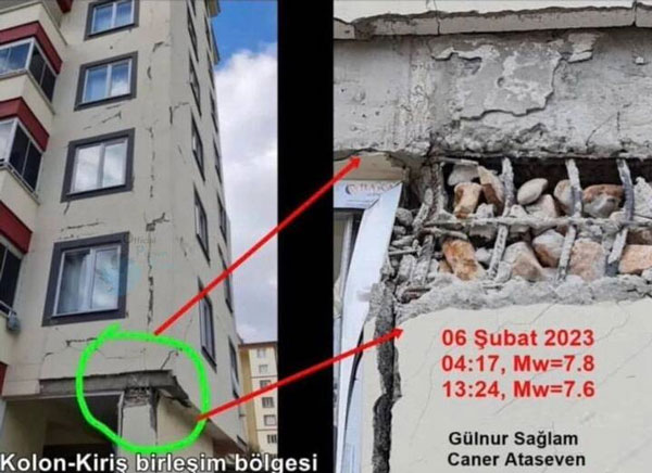 استفاده از سنگ به جای بتن در خسارت زلزله ترکیه - ستاره مواد سرا